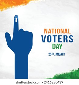 National Voters Day India, 25th January vector

