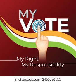 National Voters Day of India poster, flyer, post, banner, voting, election