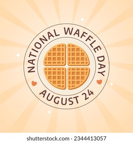 National Waffle Day design template good for greeting usage.