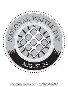 National Waffle Day Sign And Badge