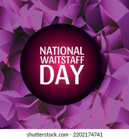 National Waitstaff Day . Design suitable for greeting card poster and banner svg