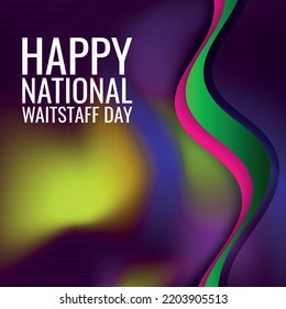 National Waitstaff Day. Design suitable for greeting card poster and banner svg