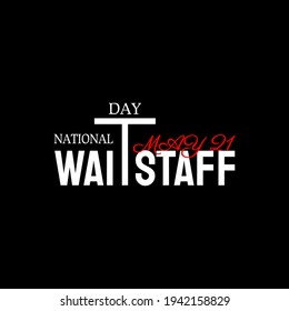 National Waitstaff Day. Geometric design suitable for greeting card poster and banner svg