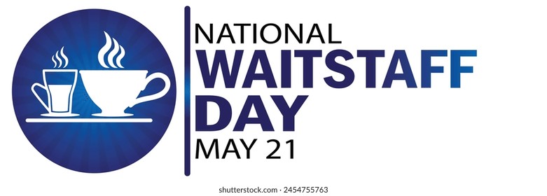 National Waitstaff Day. May 21. Suitable for greeting card, poster and banner. Vector illustration. svg