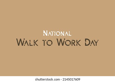 Diseño vectorial de texto de tipografía de Caminata Nacional al Día del Trabajo.  Día de concientización.  