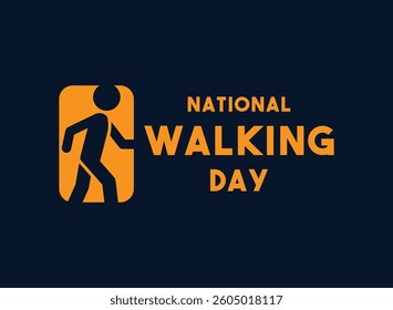 National Walking Day. Flat design vector. Walking icon. Eps 10.