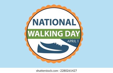 national walking day vector background