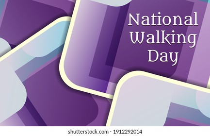 National Walking Day Vector Illustration. Suitable for greeting card poster and banner