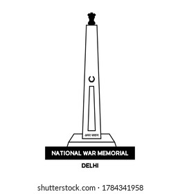 National War Memorial in New Delhi. India 18th October - Translate:  A view of the A war memorial to commemorate the martyrs who lost their lives for the sake of the country.