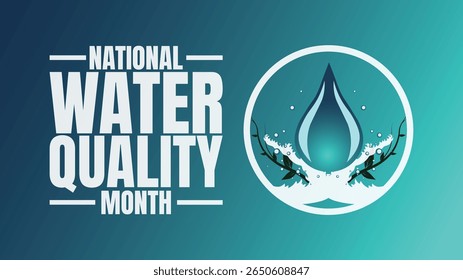 National Water Quality Month Designs, Clean Water Awareness Posters and Vectors