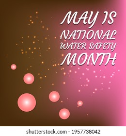 National Water Safety Month. Geometric Design Suitable For Greeting Card Poster And Banner