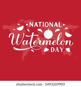 National Watermelon Day, Watermelon Day held on 03 August, editable template, National Watermelon Day stock illustration.