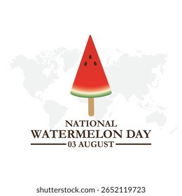 National Watermelon Day, Watermelon Day held on 03 August, editable template, National Watermelon Day stock illustration.vector illustration. eps file.