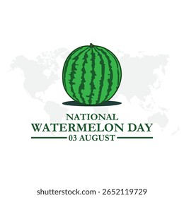 National Watermelon Day, Watermelon Day held on 03 August, editable template, National Watermelon Day stock illustration.vector illustration. eps file.