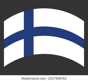 Bandera nacional de Finlandia. Vector