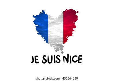 The national waving flag of France. Blue, white red background. vector