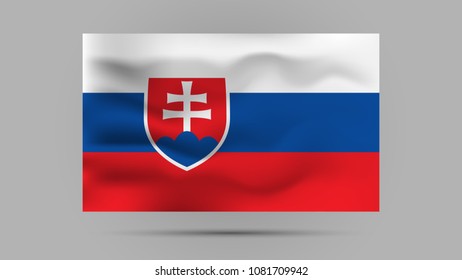 The national wavy flag of Slovakia.