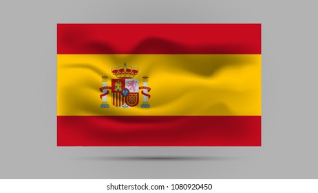 The national wavy flag of Spain.