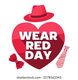 national wear red day with red clothes