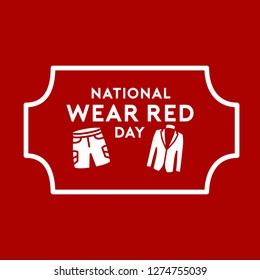 National Wear Red Day Illustration Background Poster Design