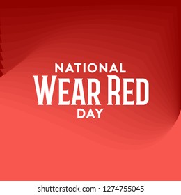 National Wear Red Day Illustration Background Poster Design
