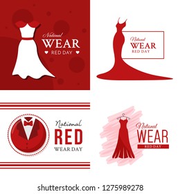 National Wear Red Day Illustration