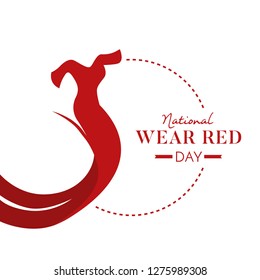 National Wear Red Day Illustration