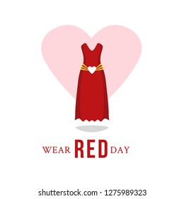 National Wear Red Day Illustration