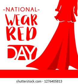 National Wear Red Day Vector Illustration