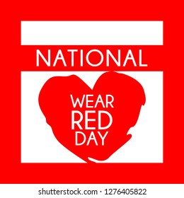 National Wear Red Day Vector Illustration