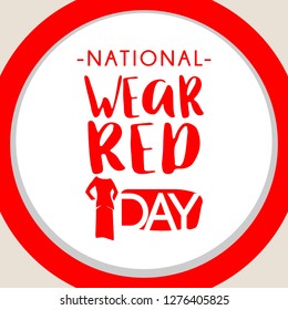 National Wear Red Day Vector Illustration