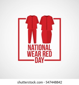 National Wear Red Day Vector Illustration.