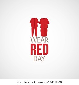 National Wear Red Day Vector Illustration.