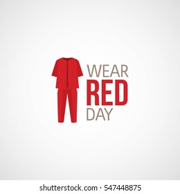 National Wear Red Day Vector Illustration.