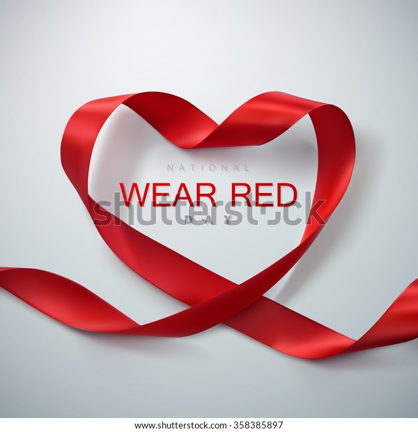 National Wear Red Day Vector Illustration Stock Vector (Royalty Free