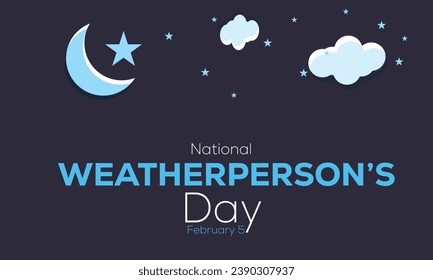 National Weatherpersons  Day. background, banner, card, poster, template. Vector illustration.