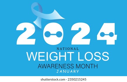 National Weight Loss awareness month. background, banner, card, poster, template. Vector illustration.