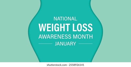 National Weight Loss awareness month vector design concept,  observed each year during January.