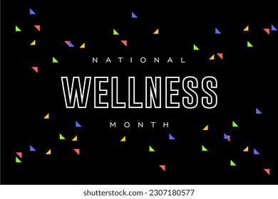 National Wellness Month, background template Holiday concept