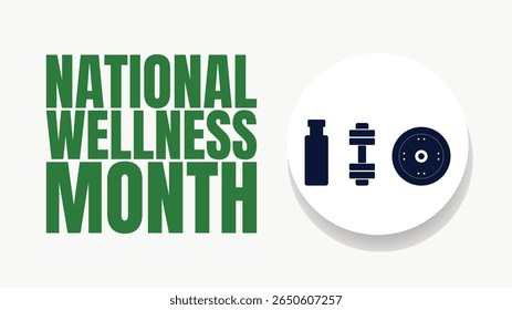 National Wellness Month Designs, Health, Self Care and Mindfulness Graphics