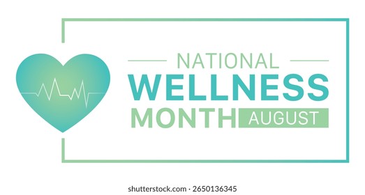 National Wellness Month, to encourage people on focusing on self-care, managing stress and promoting healthy routines. background template Holiday concept design 