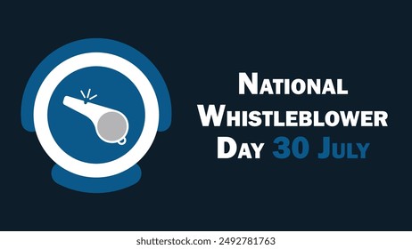 National Whistleblower Day vector banner design. Happy National Whistleblower Day modern minimal graphic poster illustration.