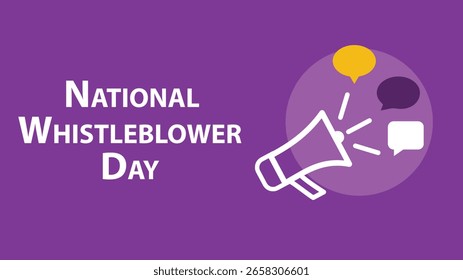 National Whistleblower Day web vector banner design illustration