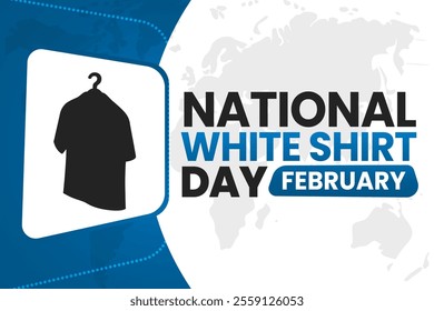 NATIONAL WHITE SHIRT DAY Vector Illustration background on february