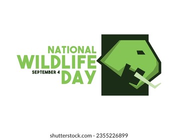 National Wildlife Day design vector. September 4. Poster, banner, card, background. Eps 10.