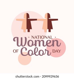 National Women of Color Day letter background. National Women of Color Day. Vector illustration EPS.8 EPS.10