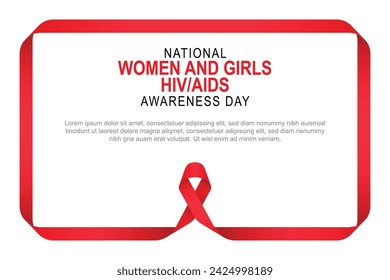 National Women and Girls HIV AIDS Awareness Day background. Vector illustration background.