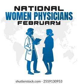 NATIONAL WOMEN PHYSICIANS DAY Vector Illustration for post background