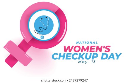 National Women's checkup day. background, banner, card, poster, template. Vector illustration.