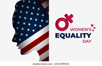 National Women's Equality Day August 26 Background Vector Illustration